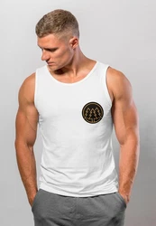 Neverless Tanktop Herren Tank-Top Print Logo Wandern Motiv Fashion Weiß/Dunkelblau