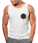 Neverless Tanktop Herren Tank-Top Print Logo Wandern Motiv Fashion Weiß/Dunkelblau