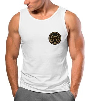 Neverless Tanktop Herren Tank-Top Print Logo Wandern Motiv Fashion Weiß/Dunkelblau Neverless Tanktop Herren Tank-Top Print Logo Wandern Motiv Fashion Weiß/Dunkelblau