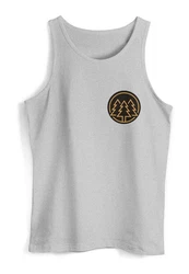 Neverless Tanktop Herren Tank-Top Print Logo Wandern Motiv Fashion Hellgrau/Grau/Dunkelgrau
