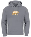 Neverless Hoodie Herren mit Print Grafik Outdoor Polygon Motive Braun/Grau/Hellgrau/Dunkelgrau