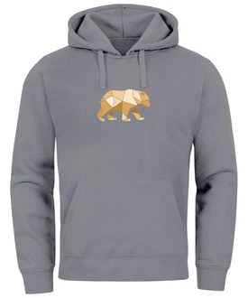 Neverless Hoodie Herren mit Print Grafik Outdoor Polygon Motive Braun/Grau/Hellgrau/Dunkelgrau Neverless Hoodie Herren mit Print Grafik Outdoor Polygon Motive Braun/Grau/Hellgrau/Dunkelgrau