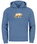 Neverless Hoodie Herren mit Print Grafik Outdoor Polygon Motive Blau/Hellblau/Braun/Gold