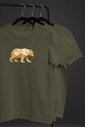 Neverless Herren Print-Shirt mit Grafik-Print Braun/Dunkelgrün/Khaki