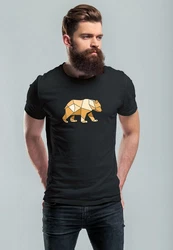 Neverless Herren Print-Shirt mit Grafik-Print Braun