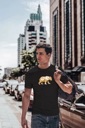 Neverless Herren Print-Shirt mit Grafik-Print Braun