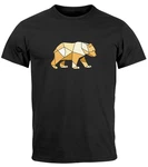 Neverless Herren Print-Shirt mit Grafik-Print Braun