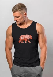 Neverless Tanktop Herren Outdoor Motive Printshirt Braun