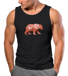 Neverless Tanktop Herren Outdoor Motive Printshirt Braun