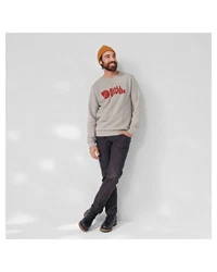 Fjällräven Sweatshirt Logo Herren Rot/Silber/Hellgrau