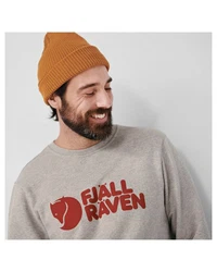 Fjällräven Sweatshirt Logo Herren Rot/Silber/Hellgrau