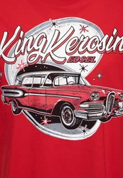 KingKerosin Print-Shirt Edsel mit Classic Car Artwork Rot