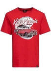 KingKerosin Print-Shirt Edsel mit Classic Car Artwork Rot
