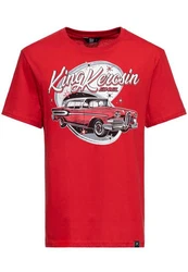 KingKerosin Print-Shirt Edsel mit Classic Car Artwork Rot
