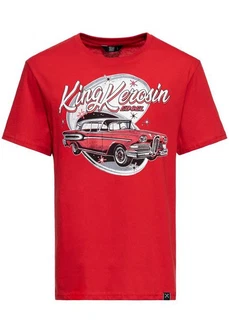 KingKerosin Print-Shirt Edsel mit Classic Car Artwork Rot KingKerosin Print-Shirt Edsel mit Classic Car Artwork Rot