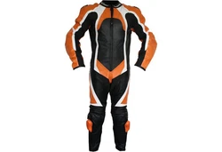 German Wear Motorradkombi Modell GW409K Einteiler Grün/Mischfarben/Orange/Grau/Schwarz/Rot