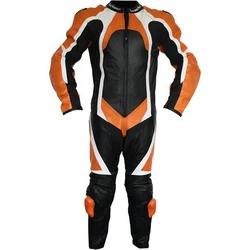 German Wear Motorradkombi Modell GW409K Einteiler Grün/Mischfarben/Orange/Grau/Schwarz/Rot