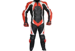 German Wear Motorradkombi Modell GW409K Einteiler Mischfarben/Grün/Schwarz/Rot/Grau