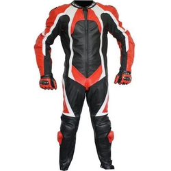 German Wear Motorradkombi Modell GW409K Einteiler Mischfarben/Grün/Schwarz/Rot/Grau