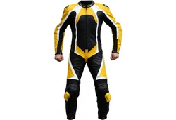 German Wear Motorradkombi Modell GW409K Einteiler Gelb/Mischfarben/Grün/Gold
