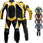 German Wear Motorradkombi Modell GW409K Einteiler Gelb/Mischfarben/Grün/Gold