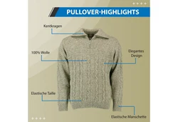 German Wear Trachtenstrickjacke OP5 Herren Dunkelgrün/Grün/Khaki