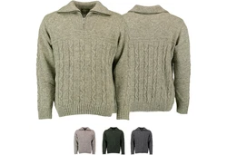 German Wear Trachtenstrickjacke OP5 Herren Dunkelgrün/Grün/Khaki