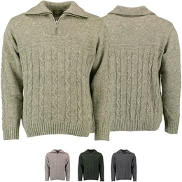 Trachtenstrickjacke OP5 Herren Strickjacke Jagd Trachten Schurwolle Pullover