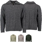German Wear Trachtenstrickjacke OP5 Herren Dunkelgrün/Dunkelgrau/Grau