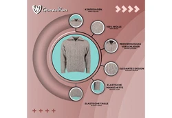 German Wear Trachtenstrickjacke OP5 Herren Grau/Dunkelgrün/Braun/Beige