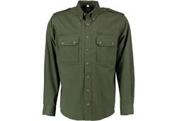 German Wear Trachtenhemd OJ9 - 2PZ Herren Jagdhemd Jäger Hemd Trachtengrün/Dunkelgrün (OJ9 - 2PZ)