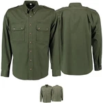 German Wear Trachtenhemd OJ9 - 2PZ Herren Jagdhemd Jäger Hemd Trachtengrün/Dunkelgrün (OJ9 - 2PZ)