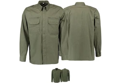 German Wear Trachtenhemd OJ9 - 2PZ Herren Jagdhemd Jäger Hemd Trachtengrün/Dunkelgrün