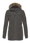 Jeff Green Daunenmantel Mason Dunkelgrün/Khaki/Grau