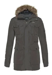 Jeff Green Daunenmantel Mason Dunkelgrün/Khaki/Grau