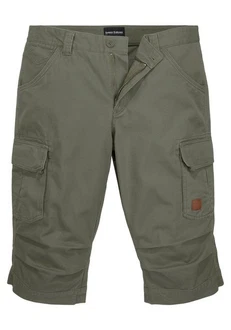 Bruno Banani Jeansbermudas schmale Passform mit Cargotaschen Dunkelgrün/Khaki