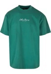 URBAN CLASSICS Herren Oversized Mid Embroidery Tee Grün/Türkis