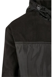Urban Classics Herren Hooded Micro Fleece Jacket (1-St) Schwarz/Dunkelgrün/Dunkelgrau/Braun