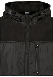 Urban Classics Herren Hooded Micro Fleece Jacket (1-St) Schwarz/Dunkelgrün/Dunkelgrau/Braun