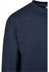 URBAN CLASSICS Rundhalspullover Sweat Crewneck Dunkelblau/Blau