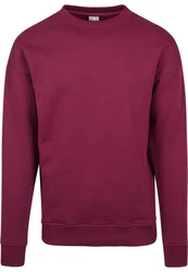 URBAN CLASSICS Rundhalspullover Sweat Crewneck Dunkelrot/Rosa/Lila/Bordeaux