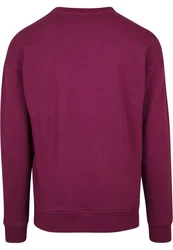 URBAN CLASSICS Rundhalspullover Sweat Crewneck Dunkelrot/Rosa/Lila/Bordeaux