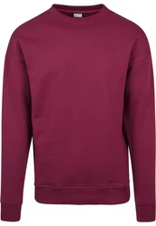 URBAN CLASSICS Rundhalspullover Sweat Crewneck Dunkelrot/Rosa/Lila/Bordeaux
