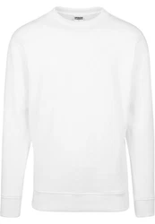 URBAN CLASSICS Rundhalspullover Sweat Crewneck Weiß/Creme