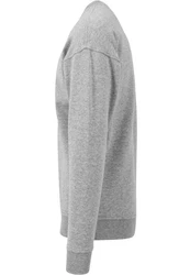 URBAN CLASSICS Rundhalspullover Sweat Crewneck Grau/Hellgrau
