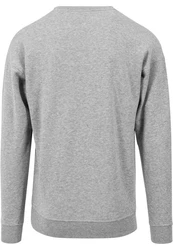 URBAN CLASSICS Rundhalspullover Sweat Crewneck Grau/Hellgrau