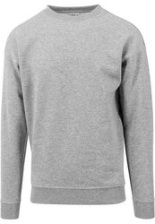 URBAN CLASSICS Rundhalspullover Sweat Crewneck Grau/Hellgrau