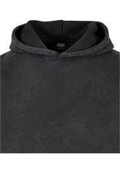 URBAN CLASSICS Kapuzensweatshirt Urban Classics Herren Stone Washed Hoody Dunkelgrau/Schwarz/Grau