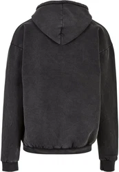 URBAN CLASSICS Kapuzensweatshirt Urban Classics Herren Stone Washed Hoody Dunkelgrau/Schwarz/Grau