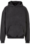 URBAN CLASSICS Kapuzensweatshirt Urban Classics Herren Stone Washed Hoody Dunkelgrau/Schwarz/Grau